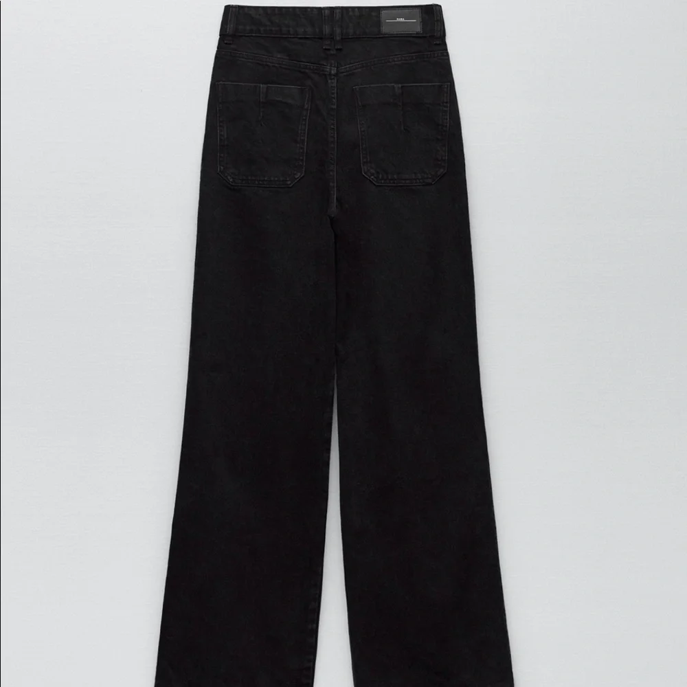 NWT Zara High rise wide leg jeans black size 24 & 28 - Picture 4 of 12